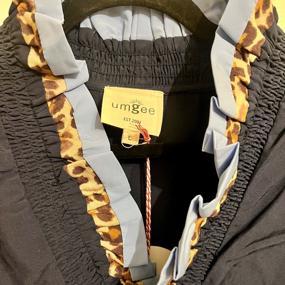 Umgee Navy and Light Blue Midi Dress - Picture 7 of 9